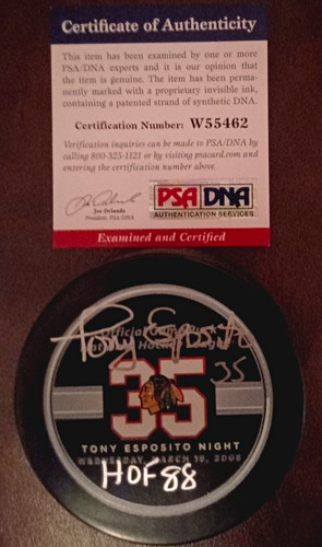 Tony esposito signed chicago - tony,